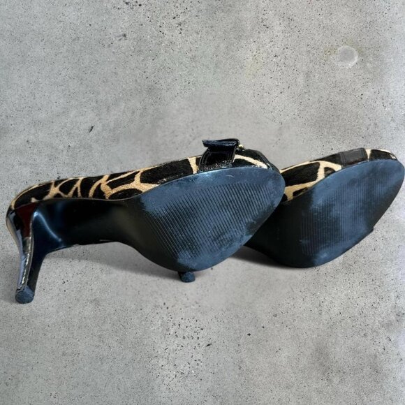 2000s Giraffe print peep toe heels - Picture 7 of 8